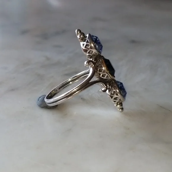 14k STERLING TOPAZ RING - Picture 3 of 5